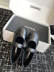 Chanel Mary Jane Flats Lamskin and Shearling Black - 2