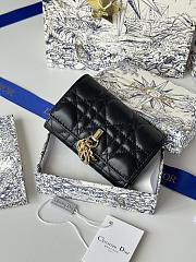My Dior Glycine Wallet Powder Black Cannage Lambskin - 11x7.5x3cm - 1