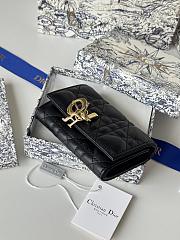 My Dior Glycine Wallet Powder Black Cannage Lambskin - 11x7.5x3cm - 5
