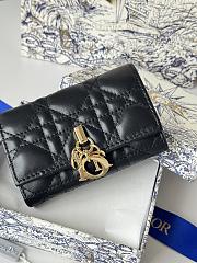 My Dior Glycine Wallet Powder Black Cannage Lambskin - 11x7.5x3cm - 3