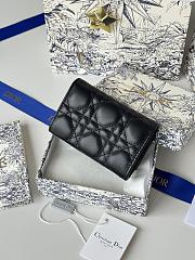 My Dior Glycine Wallet Powder Black Cannage Lambskin - 11x7.5x3cm - 2