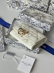 My Dior Glycine Wallet Powder White Cannage Lambskin - 11x7.5x3cm - 3
