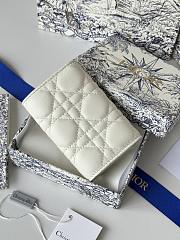 My Dior Glycine Wallet Powder White Cannage Lambskin - 11x7.5x3cm - 4