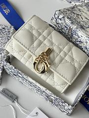 My Dior Glycine Wallet Powder White Cannage Lambskin - 11x7.5x3cm - 5