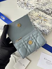 My Dior Glycine Wallet Powder Blue Cannage Lambskin - 11x7.5x3cm - 6