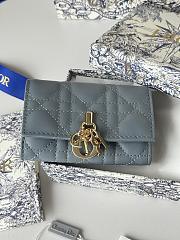 My Dior Glycine Wallet Powder Blue Cannage Lambskin - 11x7.5x3cm - 4