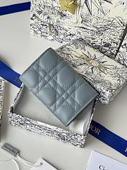 My Dior Glycine Wallet Powder Blue Cannage Lambskin - 11x7.5x3cm - 2