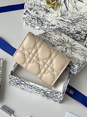 My Dior Glycine Wallet Powder Beige Cannage Lambskin - 11x7.5x3cm - 2