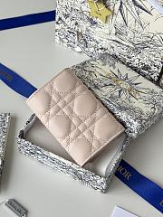 My Dior Glycine Wallet Powde Light Pink Cannage Lambskin - 11x7.5x3cm - 4