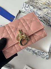 My Dior Glycine Wallet Powder Pink Cannage Lambskin - 11x7.5x3cm - 2