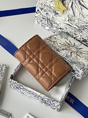 My Dior Glycine Wallet Powder Brown Cannage Lambskin - 11x7.5x3cmm - 2