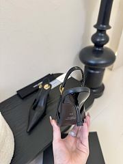 YSL Vendome Slingback Pumps In Smooth Leather Black 5cm - 6