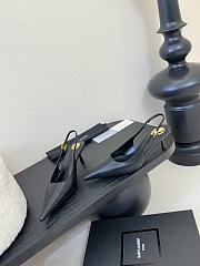 YSL Vendome Slingback Pumps In Smooth Leather Black 5cm - 2