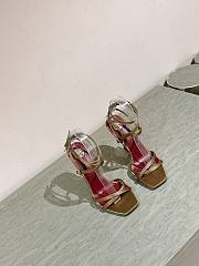 YSL Opyum Sandals In Satin Crepe Cuba Gold 11cm - 6