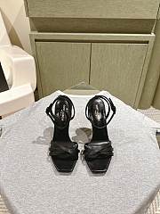 YSL Opyum Sandals In Satin Crepe Black 11cm - 2