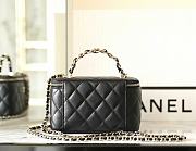 Chanel Long Vanity With Chain Lamskin & Gold Tone Metal Black - 19.5x12x6.5cm - 3