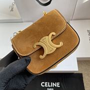 Celine Chain Claude In Nubuck Calfskin Camel - 11x9.5x4cm - 1