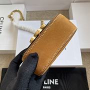 Celine Chain Claude In Nubuck Calfskin Camel - 11x9.5x4cm - 4