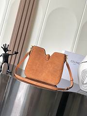 Celine Small Camille 16 Soft Bag In Nubuck Calfskin Camel - 24.5x21.5x5cm - 4