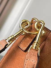 Celine Small Camille 16 Soft Bag In Nubuck Calfskin Camel - 24.5x21.5x5cm - 2