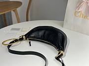 Chloe Small Bracelet Hobo Bag in Grained Leather Black - 32x14x10cm - 6