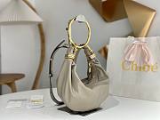 Chloe Small Bracelet Hobo Bag in Grained Leather Gray - 32x14x10cm - 6