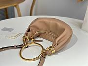 Chloe Small Bracelet Hobo Bag in Grained Leather Nude - 32x14x10cm - 3