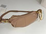 Chloe Small Bracelet Hobo Bag in Grained Leather Nude - 32x14x10cm - 2