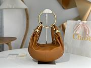 Chloe Small Bracelet Hobo Bag in Grained Leather Brown - 32x14x10cm - 1