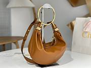 Chloe Small Bracelet Hobo Bag in Grained Leather Brown - 32x14x10cm - 3