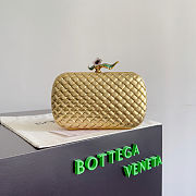 Bottega Veneta Knot Gold Metallic Flower Clasp Closure - 19x11.5x5cm - 1