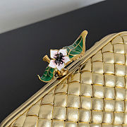 Bottega Veneta Knot Gold Metallic Flower Clasp Closure - 19x11.5x5cm - 4