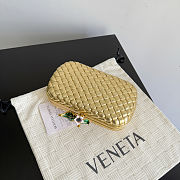 Bottega Veneta Knot Gold Metallic Flower Clasp Closure - 19x11.5x5cm - 2