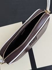 Miumiu Leather Pouch Brown/ White - 20x10x4.5cm - 2