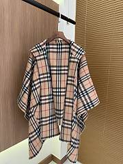 Burberry Check Cashmere Cape in Sand - 176x120cm - 5