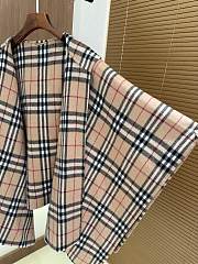 Burberry Check Cashmere Cape in Sand - 176x120cm - 2