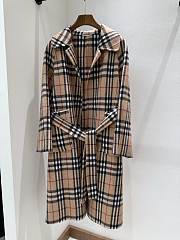 Burberry Check Wool Coat Sand - 1