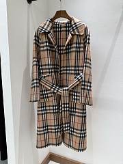 Burberry Check Wool Coat Sand - 3