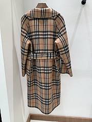 Burberry Check Wool Coat Sand - 5