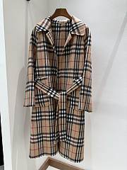 Burberry Check Wool Coat Sand - 6