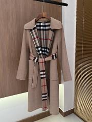Burberry Check Wool Reversible Coat Sand - 6