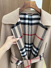 Burberry Check Wool Reversible Coat Sand - 3