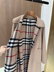 Burberry Check Wool Reversible Coat Sand - 2