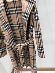 Burberry Wool Hooded Wrap Coat Sand  - 2