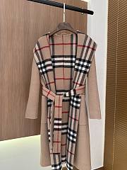 Burberry Reversible Wool Hooded Wrap Coat Sand  - 1