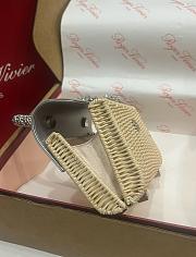 Roger Vivier Jewel Efflorescence Mini Bag in Leather and Rattan Silver - 19x12x6cm - 5