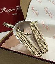 Roger Vivier Jewel Efflorescence Mini Bag in Leather and Rattan White - 19x12x6cm - 6