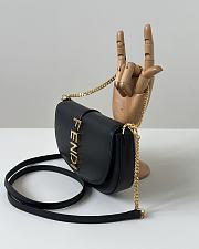 Fendigraphy Wallet on Chain Black Leather Wallet - 20.5x13x3.5cm - 6