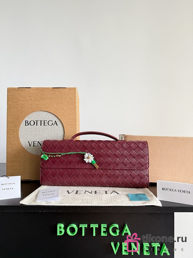 Bottega Veneta Andiamo Clutch Burgundy - 31x13x3cm - 1