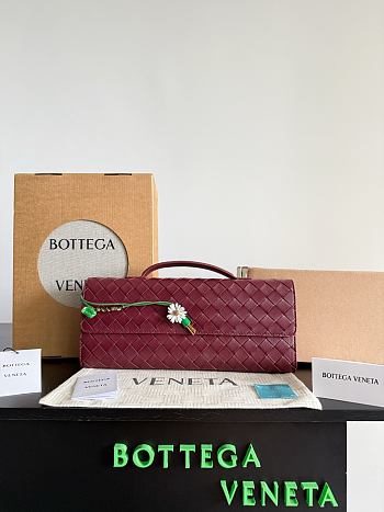 Bottega Veneta Andiamo Clutch Burgundy - 31x13x3cm